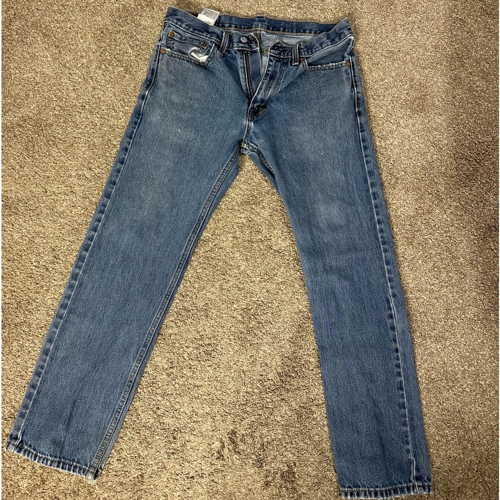 Mens Levi 505 Jeans Dark Wash Size 32x30